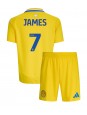 Leeds United Daniel James #7 Replika Borta Kläder Barn 2024-25 Kortärmad (+ byxor)